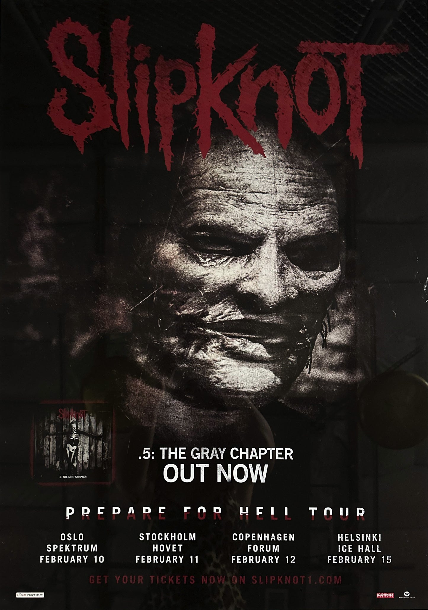 Original Tour Poster from Slipknot Members' Personal Collection